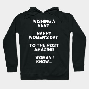 Wishing A Very Happy Women's Day Hoodie